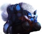2_penises anthro auto_penis_lick balls big_balls big_penis black_penis blue_body blue_fur canid canine dust_yang ear_piercing erection eyewear fur gauged_ear genitals glasses huge_balls huge_penis hyper hyper_genitalia hyper_penis inner_ear_fluff licking male mammal masturbation multi_genitalia multi_penis muscular muscular_anthro muscular_male nude open_mouth oral oral_masturbation orange_eyes penile penile_masturbation penis piercing rectangular_glasses self_lick simple_background solo tongue tongue_out tuft wearing_glasses white_background white_inner_ear_fluff