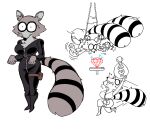 absurd_res anthro big_tail boots clothed clothing diamond_(gem) diegutan digital_media_(artwork) female femme_fatale footwear fur gem hi_res high_heeled_boots high_heels legwear mammal money money_bag pouch_(clothing) procyonid raccoon rope running shoes silly sketch skinsuit solo suit tail thief thigh_boots thigh_highs tight_clothing uva_the_raccoon