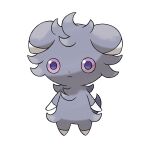  artist_request closed_mouth dot_nose espurr expressionless full_body no_humans official_art pokemon pokemon_(creature) pokemon_focus pokemon_xy purple_eyes simple_background solo third-party_source white_background 