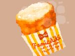  bird bow bowtie chicken chicken_(food) commentary famichiki food food_wrapper fried_chicken grey_background highres hisachan55cute original pixel_art simple_background steaming_food 