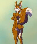 anthro breasts brown_body brown_fur butt dota female fur hoodwink_(dota) mammal nude rodent sciurid simple_background solo tail thick_thighs tree_squirrel valve zubarudavam