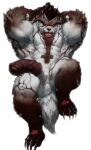 animal_genitalia animal_penis anthro balls barazoku big_muscles brown_body brown_fur brown_horn brown_penis dust_yang equine_genitalia equine_penis erection front_view fur genitals hi_res horn huge_muscles looking_at_viewer male male_anthro multi_eye muscular muscular_anthro muscular_male nude penis pink_eyes pupils simple_background slit_pupils solo species_request unusual_anatomy unusual_eye_placement vein veiny_penis white_background white_balls white_body white_fur