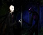  forest minecraft night slender_man slenderman 