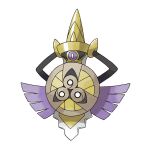  aegislash artist_request bright_pupils full_body holding holding_shield official_art one-eyed pokemon pokemon_(creature) pokemon_focus pokemon_xy purple_eyes shield simple_background solo third-party_source white_background white_pupils 