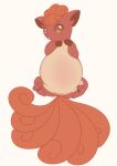 2014 3_toes 6_tails belly big_belly black_kitty black_nose brown_feet brown_inner_ear brown_pawpads claws colored curly_hair digital_drawing_(artwork) digital_media_(artwork) english_description eyelashes feet female female_feral feral fur generation_1_pokemon hair high-angle_view inner_ear_fluff multi_tail multicolored_body multicolored_fur nintendo no_pupils orange_body orange_fur orange_hair orange_inner_ear_fluff pawpads pink_tongue pokemon pokemon_(species) pregnant pregnant_female pregnant_feral quadruped short_hair simple_background small_nose solo tail tan_body tan_fur toe_claws toes tongue tongue_out tuft vulpix white_background white_claws