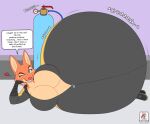 2025 air_inflation anthro artist_logo artist_name belly belly_expansion big_belly big_breasts black_clothing black_footwear black_jumpsuit black_shoes breasts canid canine clothing colored creaking dialogue diane_foxington digital_media_(artwork) dreamworks english_text expansion eyelashes female flat_colors footwear fox green_eyes hi_res hose hose_inflation huge_belly huge_breasts hyper hyper_belly hyper_inflation inflation inside jumpsuit just-a-cake logo lying mammal multicolored_body on_side one_eye_closed onomatopoeia orange_body orange_ears pink_nose solo sound_effects speech_bubble swelling tan_body tan_inner_ear text the_bad_guys tight_clothing two_tone_body wink zipper zipper_down