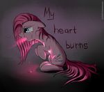  blue_eyes crying cutie_mark english_text equine female feral friendship_is_magic hair horse junkiekb looking_at_viewer mammal my_little_pony pink_hair pinkamena_(mlp) pinkie_pie_(mlp) pony solo tears text 