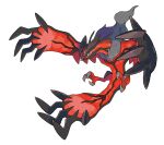  absurdres animal_focus aqua_sclera artist_request colored_sclera full_body highres no_humans official_art pokemon pokemon_(creature) pokemon_focus pokemon_xy solo talons third-party_source transparent_background white_eyes yveltal 