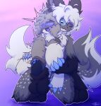 abdominal_bulge absurd_res animal_genitalia animal_penis anthro areola baishu big_penis blue_eyes blush breasts brother_(lore) brother_and_sister_(lore) claws duo equine_genitalia equine_penis facial_markings fan_character female fur fur_spots genitals grey_body grey_fur hair head_markings hi_res holding_leg huge_penis incest_(lore) inner_ear_fluff lagomorph leporid looking_pleasured made_in_abyss magboykisser male male/female mammal markings narehate nipples nude on_bottom on_top penetration penis rabbit romantic romantic_couple sato_(kabsfy) scar sex sheath sibling_(lore) simple_background sister_(lore) smile tail tail_tuft tongue tongue_out tuft vaginal vaginal_penetration white_hair