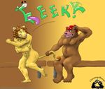  alinraven anthro bauske bauske_destad bear biceps chubby duo feline fur gay grumpfbear lion male mammal muscles pecs 