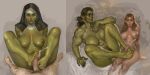 abs areola balls black_hair bodily_fluids breasts clothing cum cumshot ejaculation elf erection feet female foot_fetish foot_play footjob genital_fluids genitals green_areola green_body green_nipples green_skin gynomorph gynomorph/female hair half-closed_eyes hi_res humanoid humanoid_feet humanoid_genitalia humanoid_penis humanoid_pointy_ears intersex intersex/female justsomenoob muscle_tone muscular muscular_female muscular_humanoid narrowed_eyes nipples nude nun_habit orc orgasm penis pink_areola pink_nipples plantigrade pointy_ears pubes religious_clothing sex tusks