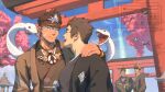  4boys bara facial_hair highres male_focus mature_male multiple_boys muscular muscular_male ninomiya_reisui_(chieh_ren) pectorals protagonist_3_(housamo) short_hair tangaroa_(housamo) tokyo_afterschool_summoners 