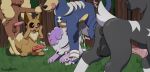 absurd_res after_sex animal_genitalia animal_penis anthro balls being_watched bodily_fluids canid canine canine_genitalia canine_penis cum cum_drip cum_dripping_from_pussy cum_in_vagina cum_inside cum_pooling darkened_balls darkened_genitalia dripping duo eevee equid equine equine_genitalia equine_penis excessive_cum excessive_genital_fluids excessive_precum feeshyartist female feral feral_on_feral feral_penetrated feral_penetrating feral_penetrating_feral gangbang generation_1_pokemon generation_2_pokemon generation_4_pokemon generation_5_pokemon genital_fluids genitals group group_sex heart_eyes heart_symbol hi_res houndoom knotting lagomorph larger_male looking_at_another lopunny male male/female mammal mizu_(feeshyartist) nintendo onomatopoeia penetration penis pink_penis pokemon pokemon_(species) precum precum_drip red_penis sex shiny_pokemon size_difference smaller_female sound_effects tapering_penis text throbbing throbbing_penis waiting_for_turn zebstrika