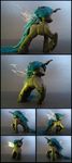  absurd_res ambiguous_gender carving changeling friendship_is_magic green_hair hair hi_res holes horn long_hair my_little_pony queen_chrysalis_(mlp) sculpture wings wood xofox 