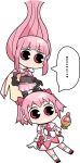  ... 2girls absurdly_long_hair belt belt_buckle black_boots black_gloves black_shirt blunt_bangs bodystocking boots bow bow_choker brooch bubble_skirt buckle buttons center_frills chibi choker clenched_hand cloak covered_navel crop_top doppel_(madoka_magica) dress dress_bow floating floating_hair flower frilled_dress frilled_sleeves frilled_socks frills gem gloves gold_buckle hair_bow hair_flower hair_ornament hand_on_own_chest hole_in_chest hole_on_body hood hood_down hooded_cloak jewelry kaname_madoka kneehighs lace-up_boots long_hair looking_ahead magia_record:_mahou_shoujo_madoka_magica_gaiden magical_girl mahou_shoujo_madoka_magica miniskirt multiple_girls no_mouth papa_(shimeguru) pink_belt pink_bow pink_brooch pink_dress pink_eyes pink_gemstone pink_hair pink_skirt pleated_skirt puffy_short_sleeves puffy_sleeves red_bow red_shoes shared_speech_bubble shirt shoes short_dress short_hair short_sleeves short_twintails skirt skirt_under_dress socks soul_gem speech_bubble spoken_ellipsis square_neckline standing_on_another&#039;s_head tamaki_iroha thigh_boots transparent_background turtleneck turtleneck_shirt twintails very_long_hair white_cloak white_gloves white_skirt white_sleeves white_socks 