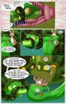  2018 anaconda anthro big_brain boa_(snake) boinae brown_body brown_fur coiling comic dialogue digital_media_(artwork) duo english_text eyelashes female feral folding_teeth force_feeding forced fur green_body group hi_res inkanyamba jajuka jasper_(tacokurt) lagomorph larger_female larger_feral larger_pred leporid limbless long_ears male male/female male/male mammal open_mouth oral_vore outside prey_in_mouth python python_(genus) rabbit reptile scalie serpentine size_difference smaller_male snake tacokurt tail text thinking tongue tongue_out trio visible_confusion vore vore_play yellow_eyes 