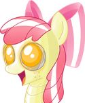  animated apple_bloom_(mlp) bow equine female friendship_is_magic hair happy horse ls820720 machine mammal mechanical my_little_pony pink_hair plain_background pony puppy_eyes robot smile solo transparent_background 