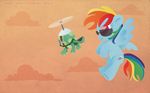  caramel_cookie caramelcookie cutie_mark duo equine female feral friendship_is_magic horse male mammal my_little_pony pegasus pony rainbow_dash_(mlp) rainbow_dash_(mlp)female tortoise wings 