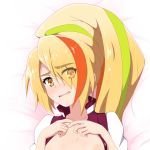  1girl blonde_hair kirishima_noa nikaidou_saki nipples yellow_eyes zombie_land_saga 