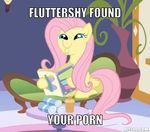  ^3^ blue_eyes fluttershy_(mlp) friendship_is_magic magazine meme my_little_pony plant reading sitting tagme 