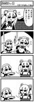  3ldkm 4koma bkub comic fumimi greyscale hayane maid maid_headdress monochrome multiple_girls robot_ears twintails 