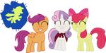  awesomeluna cub cutie_mark_crusaders_(mlp) equine female feral friendship_is_magic fur group hair horn horse mammal my_little_pony orange_fur pegasus pony purple_hair red_hair scootaloo_(mlp) sweetie_belle_(mlp) two_tone_hair unicorn white_fur wings yellow_fur young 
