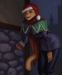  christmas clothed clothing female gift hat holidays katia_managan night prequel radian smile solo star the_elder_scrolls video_games 