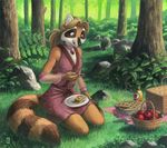  female food kacey mammal picnic red_panda solo 