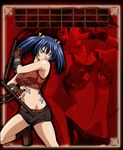  bashoku_youjou blue_hair chains ikkitousen shorts 