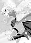  :d ass blush boots bracelet breasts elf fairy_wings greyscale jewelry large_breasts leafa monochrome nakajima_yuka open_mouth pointy_ears puffy_sleeves smile solo sparkle sword_art_online thighhighs wings 