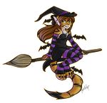  aggrobadger bat belt book broom brown cat chibi cute eyes feline female gloves halloween hat invalid_color invalid_tag leoian looking magic magic_user paws purple sister sits smile tiger twokinds us witch 