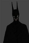  1boy animal_ears batman batman_(series) bruce_wayne cape dc_comics male male_focus mask monochrome solo 