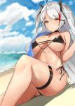  azur_lane bikini garter nnoelllll prinz_eugen_(azur_lane) swimsuits underboob 