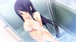  1girl anata_no_koto_o_suki_to_iwasete anata_no_koto_wo_suki_to_iwasete black_hair breasts cygnus_(artist) game_cg large_breasts long_hair nude red_eyes satofuji_masato soap solo tachibana_isuzu 