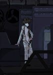 absurd_res american_opossum animal_genitalia animal_penis anthro balls brown_hair clothed clothing fur genitals hair hi_res male mammal marsupial messy_hair partially_clothed penis rodent_penis solo standing sys_bps uniform white_body white_fur