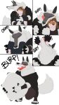 abdominal_bulge absurd_res after_vore anthro arm_wrapping arm_wraps arms_around_partner bite bottomwear brown_body brown_fur brown_hair burping canid canine canis cheek_tuft claws cloak clothing comic death_(puss_in_boots) digitigrade dreamworks duo ear_bite ears_up eyebrows eyes_closed facial_markings facial_tuft fluffy fluffy_tail fur fuzzy green_eyes grin hair half-closed_eyes hand_on_belly hand_outline head_in_mouth head_markings head_tuft heartman98 hi_res holding_belly hug hugging_another hugging_from_behind larger_pred leg_wraps licking licking_lips licking_own_lips looking_at_another male male/male mammal markings mask_(marking) motion_lines narrowed_eyes neck_bulge neck_tuft open_mouth open_smile pants pawpads pointy_ears poncho prick_ears puss_in_boots_(franchise) red_eyes same_size_vore shirt simple_background size_difference smile soft_vore standing swallowing tail teeth tongue tongue_out topwear tuft vore white_background white_body white_fur willing_pred willing_prey wolf wrapped_arms wrapped_legs wraps