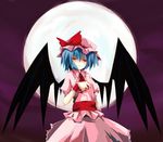  bangs hat kitsune_(scaz) remilia_scarlet solo touhou wings 