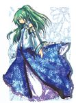  bangs green_hair kochiya_sanae long_hair maturiuta_sorato solo touhou 