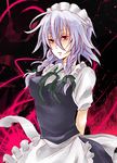  bad_id bad_pixiv_id braid izayoi_sakuya red_eyes reito short_hair silver_hair solo touhou twin_braids 