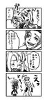  1girl :d ^_^ ^o^ bad_id bad_pixiv_id blush close-up closed_eyes coat code_geass comic cowboy_shot face from_behind gloves greyscale liliana_vergamon long_sleeves luciano_bradley monochrome nico_(hero300) open_mouth shaded_face smile standing talking translated uniform 