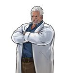  advance_wars advance_wars:_days_of_ruin beard dark_skin dark_skinned_male doctor_morris facial_hair highres hiroaki_(kof) labcoat male_focus official_art solo 