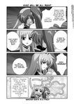  =_= closed_eyes comic directional_arrow fate_testarossa greyscale hard_translated heart lyrical_nanoha mahou_shoujo_lyrical_nanoha_strikers mikage_takashi military military_uniform monochrome multiple_girls side_ponytail takamachi_nanoha translated tsab_air_military_uniform tsab_ground_military_uniform uniform 