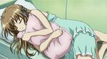  brown_hair closed_eyes couch nogizaka_haruka nogizaka_haruka_no_himitsu pillow pillow_hug screencap sleeping solo 