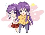  chibi clannad fujibayashi_kyou fujibayashi_ryou ixy multiple_girls siblings sisters twins 