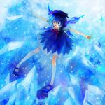  bad_id bad_pixiv_id blue_hair cirno crystal highres houji ice ribbon short_hair solo touhou wings 