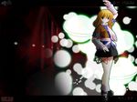  blonde_hair danmaku green_eyes highres mizuhashi_parsee side_b solo touhou wallpaper 