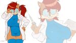 2025 absolute_territory absurd_res anthro archie_comics azul35art big_breasts breasts brown_body clothing coat colored_nails digital_drawing_(artwork) digital_media_(artwork) eyewear female glasses grin grinning_at_viewer ground_squirrel hair hi_res huge_breasts inner_ear_fluff lab_coat long_hair mammal nails nerd ponytail red_hair rodent sally_acorn sciurid sega signature smile smiling_at_viewer solo solo_focus sonic_the_hedgehog_(archie) sonic_the_hedgehog_(comics) sonic_the_hedgehog_(series) spiral_glasses syringe tagme thick_thighs tight_clothing toothy_grin topwear tuft wide_hips