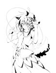  animal_ears atsumi_haru greyscale hat inubashiri_momiji lineart mask monochrome solo tail tengu_mask tokin_hat touhou wolf_ears wolf_tail 