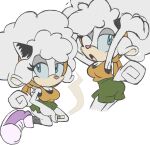 2025 absurd_res anthro blue_eyes bottomwear bovid breasts caprine cigarette clothing cosmicseternity eyelashes female footwear hi_res horn idw_publishing kneeling lanolin_the_sheep_(sonic) mammal one_eye_closed sega sheep shoes shorts solo sonic_the_hedgehog_(comics) sonic_the_hedgehog_(idw) sonic_the_hedgehog_(series) white_body