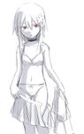  accelerator bra genderswap genderswap_(mtf) idora_(idola) monochrome panties red_eyes simple_background solo suzushina_yuriko to_aru_majutsu_no_index underwear underwear_only undressing white_background 